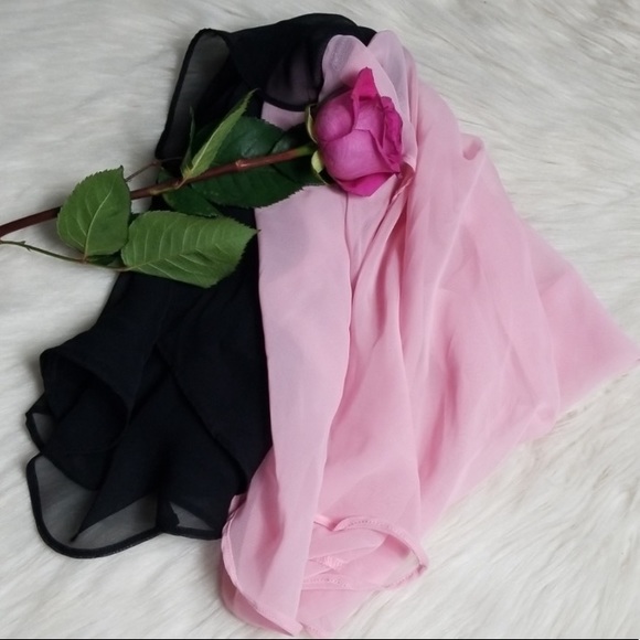 VINTAGE Fantasies chiffon Lace Slip pink black Sz S women’s sexy lingerie Y2K - Picture 11 of 15